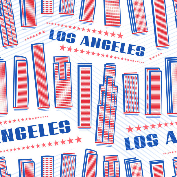 矢量洛杉矶无缝模式图片下载