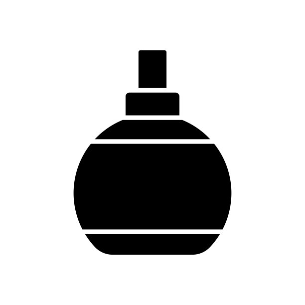 香水图标矢量设计模板在白色背景图片下载