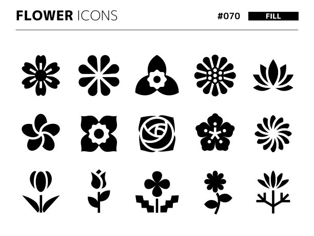 与flower_070相关的填充样式图标集图片下载