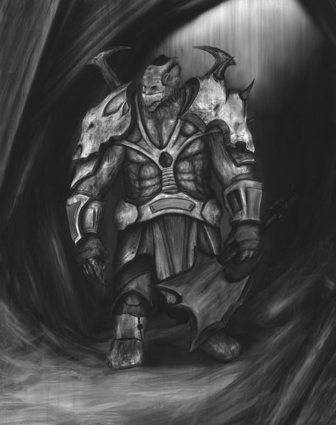 带着斧头的强大战士，幻想角色，角色设计，电子游戏角色开发，概念创作图片下载