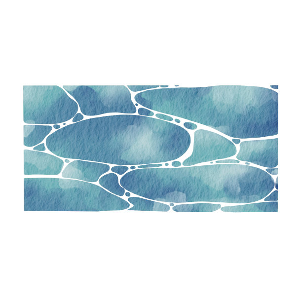 水面纹理水彩边界背景装饰水上概念。图片下载