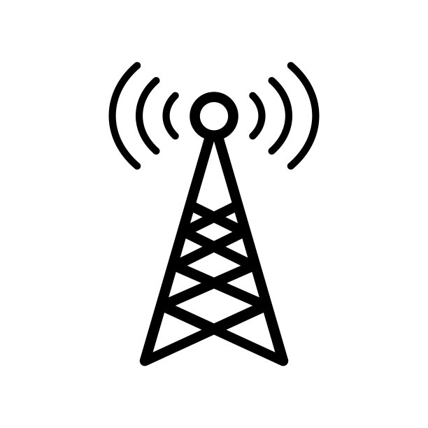 无线电通信塔和无线电波。基站图标。向量。图片下载