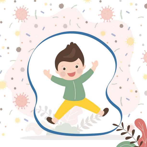 男性角色不受细菌和病毒的侵害。免疫力最强的白人孩子可爱健康的男孩健康的生活方式和良好的生活习惯。图片下载