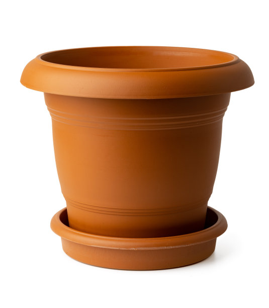 白色隔离室内植物的塑料花盆图片下载