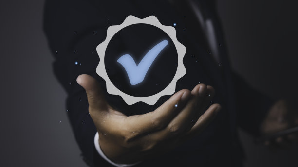 拿着质量保证图标或QA和质量控制图标或QC图标的人。图片下载