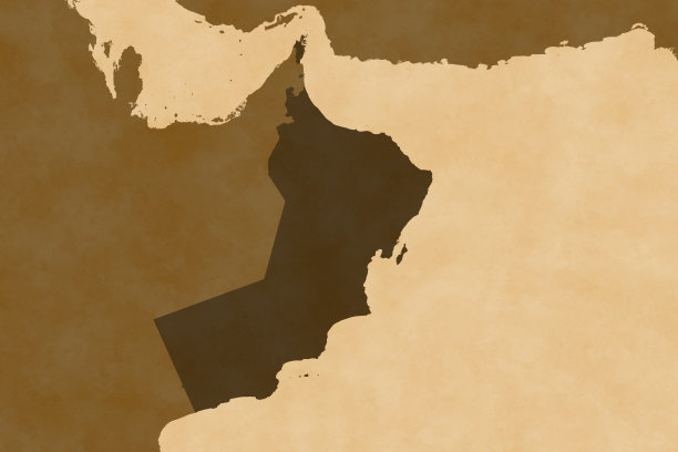 阿曼的亚洲地图系列，旧纸图片下载