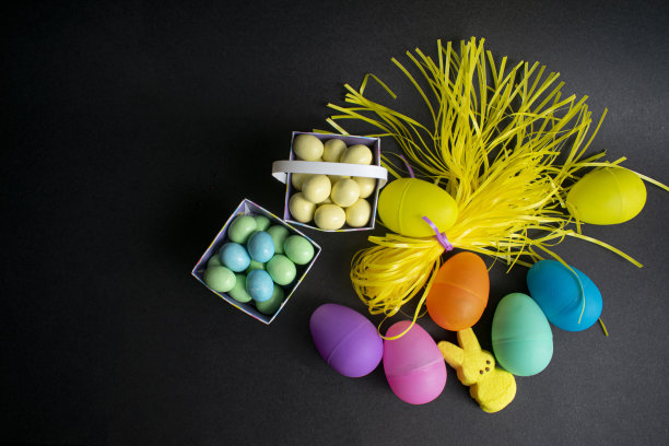 复活节快乐，色彩缤纷。图片下载