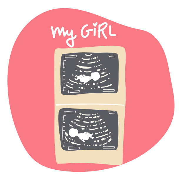 妊娠超声黑白图。子宫里的婴儿。小婴儿剪影医疗照片。孕妇临床检查。胚胎人载体插图。超音波测试。腹部扫描图片下载