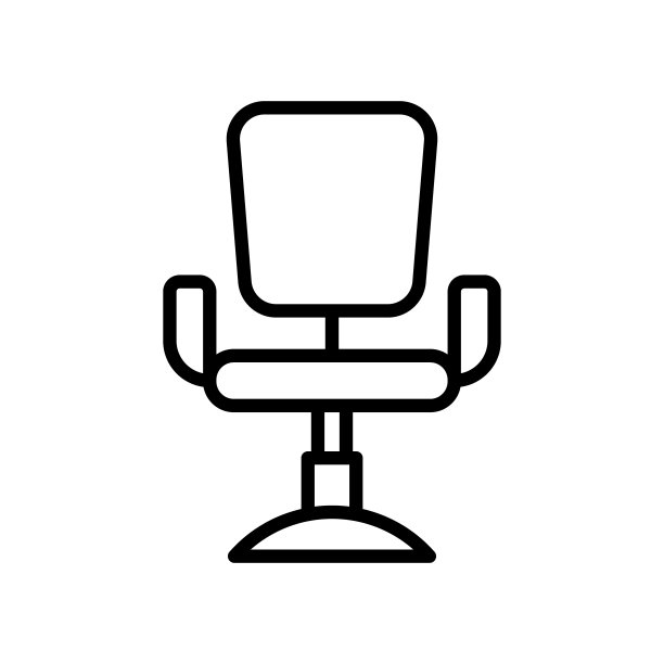 理发椅轮廓矢量图标理发椅股票矢量图标的网页，移动应用程序和UI设计图片下载