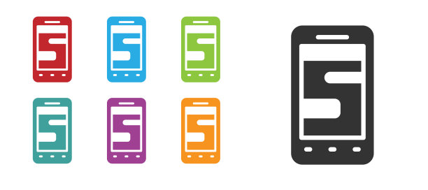 黑色新的聊天消息通知的电话图标隔离在白色背景。智能手机聊天短信语音泡泡。设置彩色图标。向量图片下载