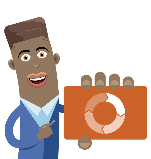 行政人员手里拿着卡片显示图表图片下载