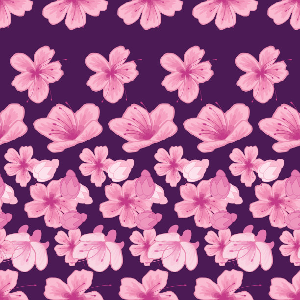 美丽的樱花花无缝表面图案设计图片下载