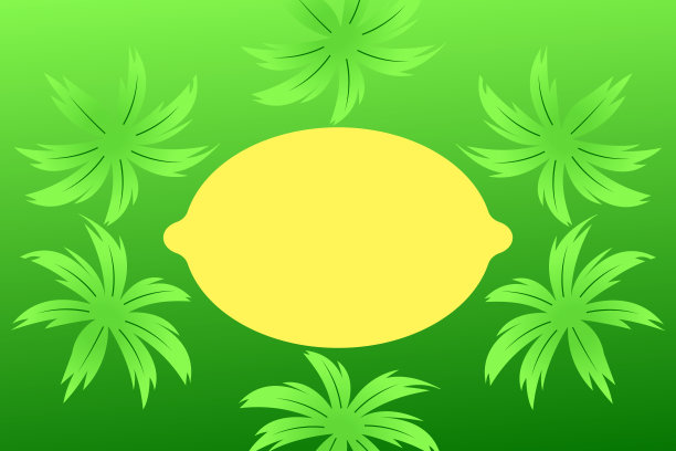 椰子树和柠檬图片下载