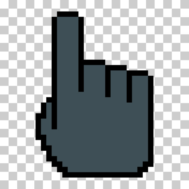 鼠标光标像素图标，网页点击符号，计算机指针矢量插图图片下载