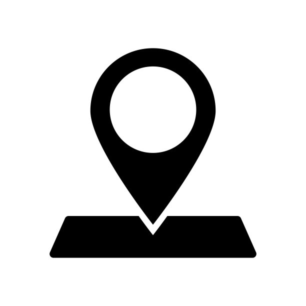 土地和地图销剪影图标。向量。图片下载