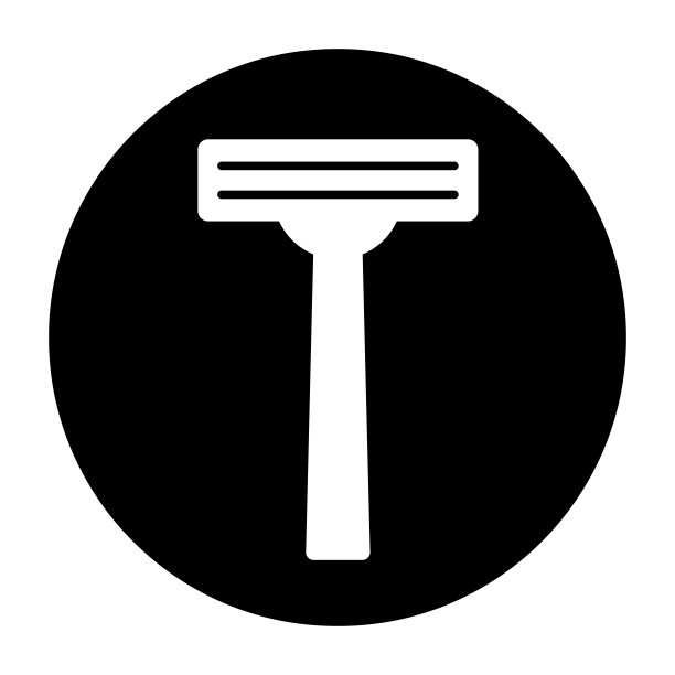 圆形刀片剪影图标。向量。图片下载