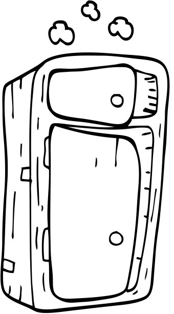 线条画卡通尘柜图片下载