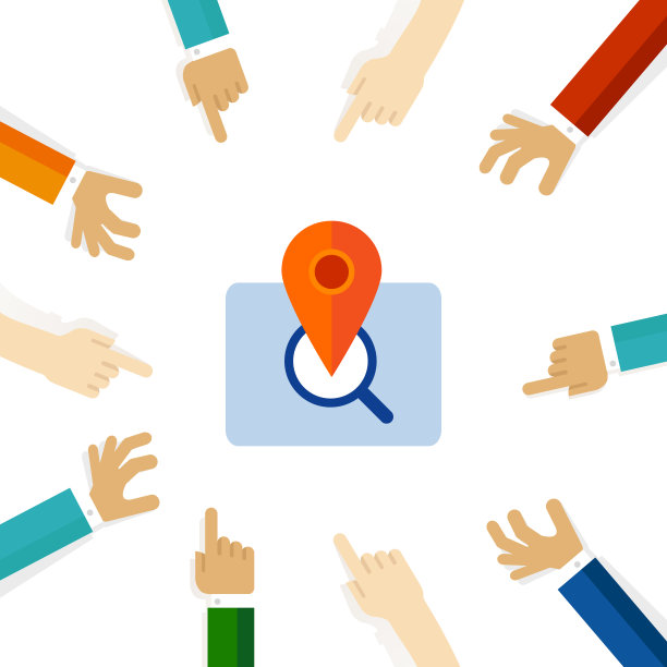 定位技术GPS图标搜索定位信息图片下载