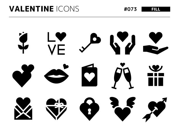 与valentine_073相关的填充样式图标集图片下载