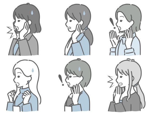 惊讶的年轻女子上半身(侧着身子)图片下载