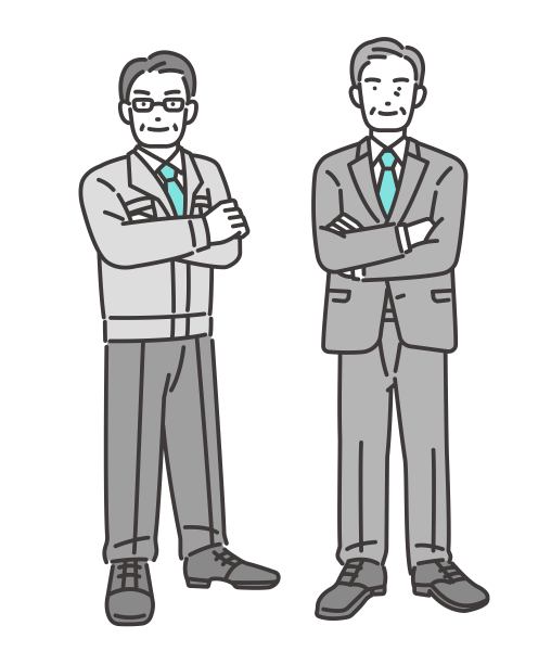老年管理人员的矢量插图，如董事和总裁/经理/工作服图片下载