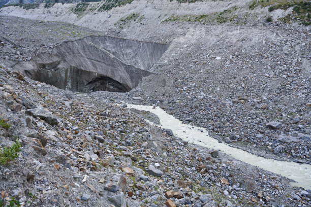 高山冰川冰碛图片下载