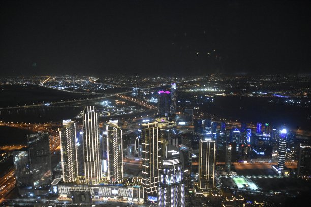 从哈利法塔看到的夜景图片下载