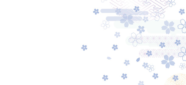 日本夏季设计。背景与美丽的深蓝色和靛蓝色。镀金笔触与金箔。图片下载