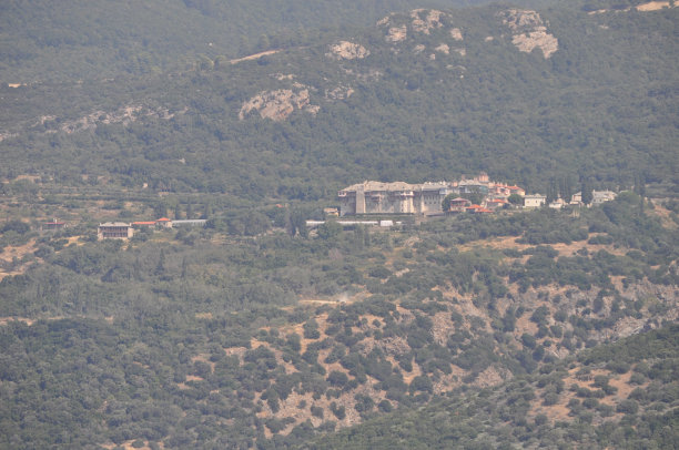 Xeropotamou修道院是一座建在阿陀斯山上的修道院图片下载