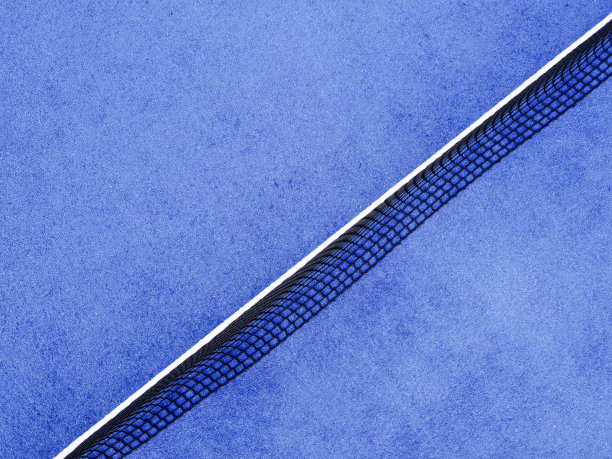 蓝色球拍网球场的无人机俯视图图片下载