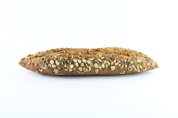 带籽的全麦面包。图片下载