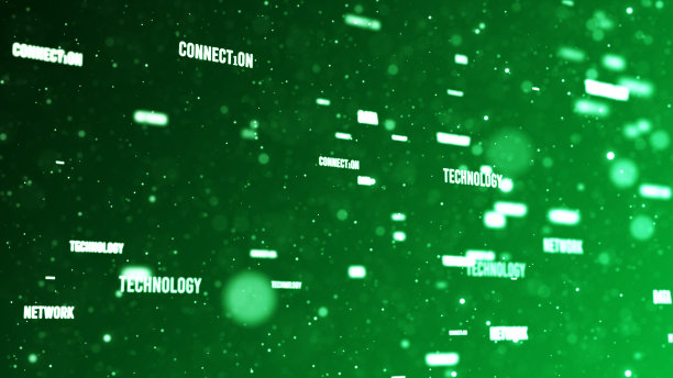 粒子与数字数据网络连接的数字网络空间。高速连接与数据分析技术数字抽象背景概念图片下载