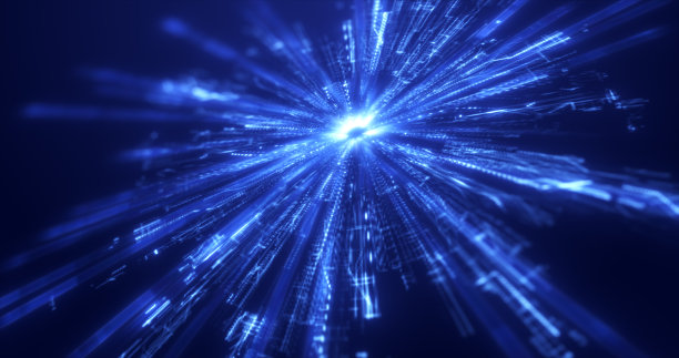 抽象蓝色发光圈能源未来计算机数字高科技漩涡抽象背景图片下载