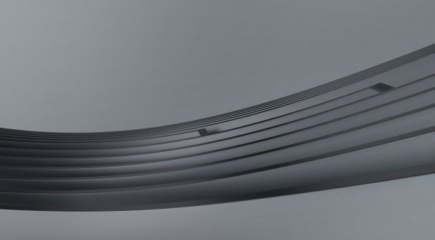 背景或壁纸的灰色条纹波浪图案的3D渲染图片下载