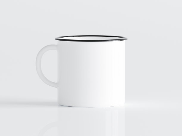 杯子模型，杯子模型，极简主义白咖啡杯模型图片下载