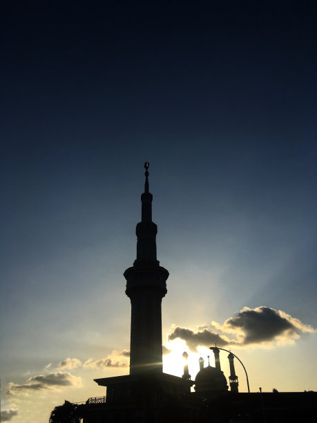 阿克萨清真寺剪影图片下载