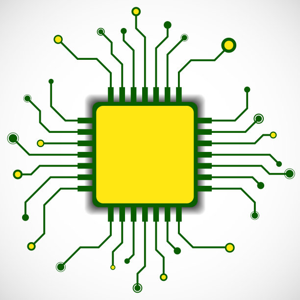 Cpu。微处理器隔离在白色背景上。微芯片。电路板图片下载