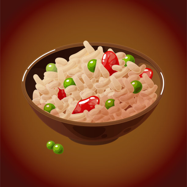 曹国伟的球迷。蔬菜和肉炒饭。图片下载