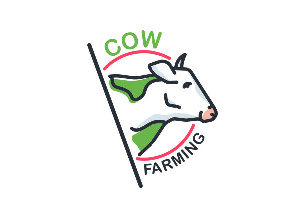 矢量牛插图孤立的白色背景。牛奶、乳制品、农产品设计元素。图片下载