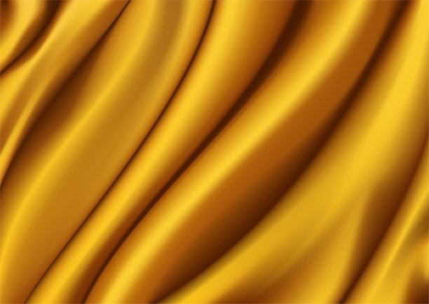 金色奢华缎面面料纹理为背景和艺术设计，金色丝绸矢量背景。图片下载