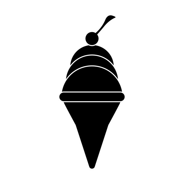 冰淇淋图标，甜蜜的矢量，冰冻的插图图片下载