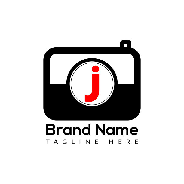 首字母J摄影标志相机镜头概念。摄影标志结合J字母相机标志标志图片下载