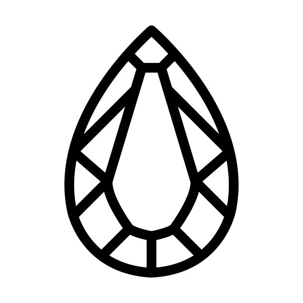 蓝宝石矢量粗线图标为个人和商业用途。图片下载