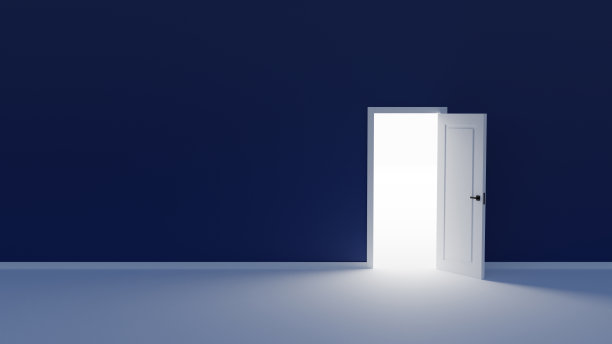 打开大门，抽象的创意渲染图片下载