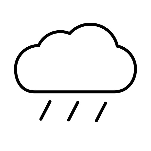 简单的雨天图标。向量。图片下载
