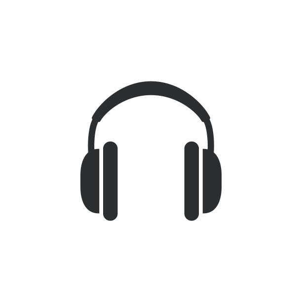 耳机图标在平面风格。孤立背景上的耳机矢量插图。听音乐招牌经营理念。图片下载