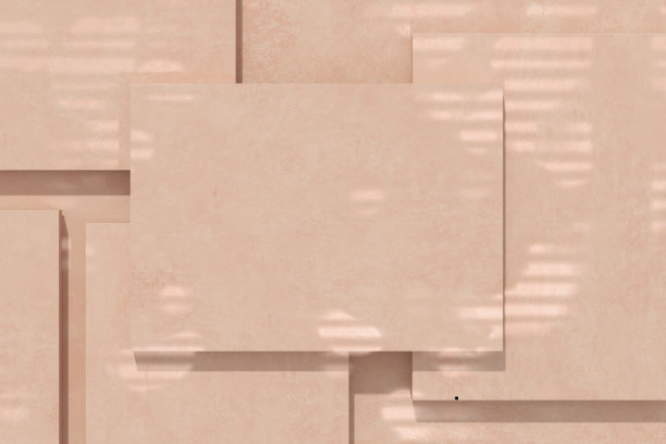 空白页，粉红色背景上有阴影。你的设计模型。图片下载