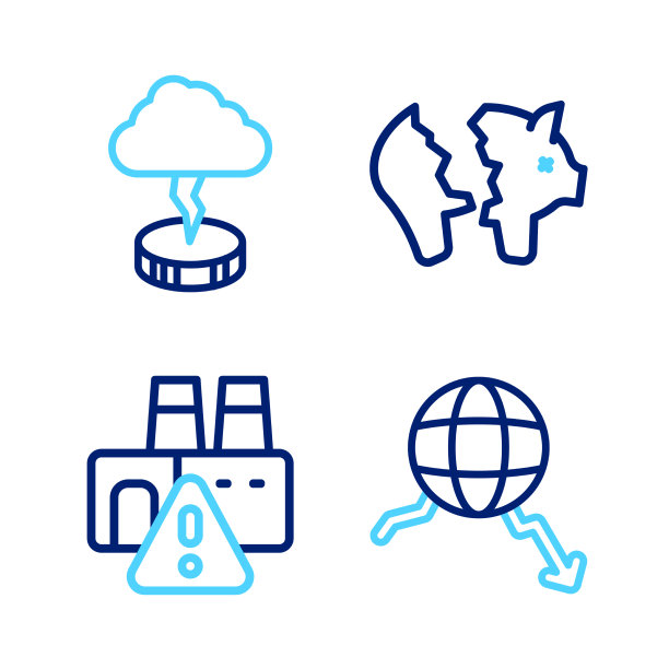 设定线全球经济危机停摆图片下载