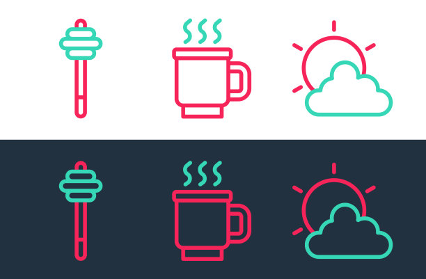 集行太阳和云天气蜜勺棍图片下载