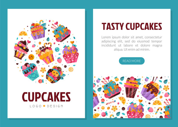 纸杯蛋糕移动应用模板设置糖果图片下载